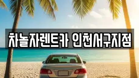 인천광역시 계양구 단기렌트카 전문 차놀자렌트카 인천서구지점