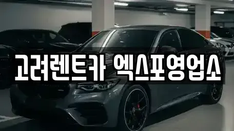 전라남도 여수시 봉강동 렌트카 전문 고려렌트카 엑스포영업소