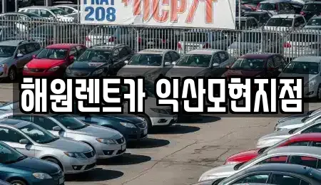 전북특별자치도 익산시 남중동 단기렌트카 전문 해원렌트카 익산모현지점