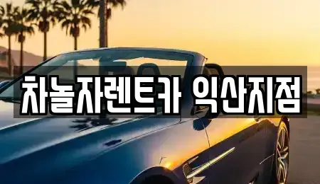 전북특별자치도 익산시 남중동 렌트카 전문 차놀자렌트카 익산지점