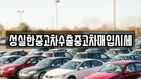 전북특별자치도 익산시 남중동 중고차 전문 성실한중고차수출중고차매입시세