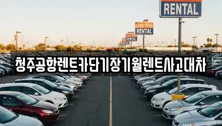 충북 청주시 흥덕구 외북동 렌트카 전문 청주공항렌트카단기장기월렌트사고대차