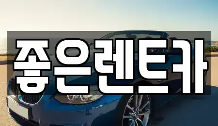 충청북도 음성군 장기렌트카 전문 좋은렌트카